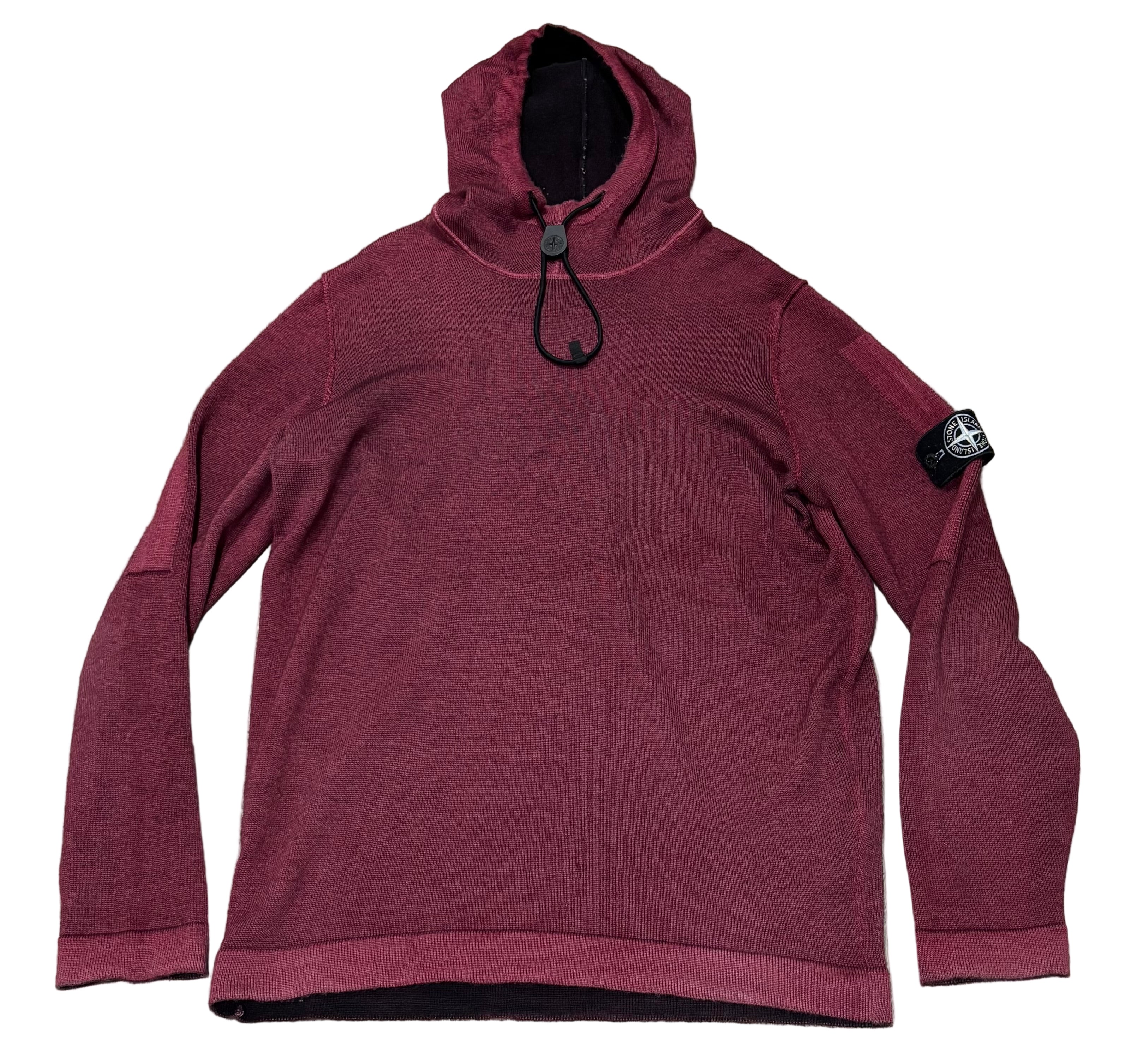 Stone Island Pure Wool Drawcord Hoodie with Special process badge